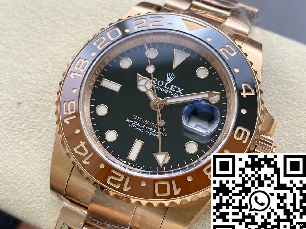Master Gold Factory M126715CHNR-0001 Rolex MoistureWicking 1176 Rose Clean II GMT 0707